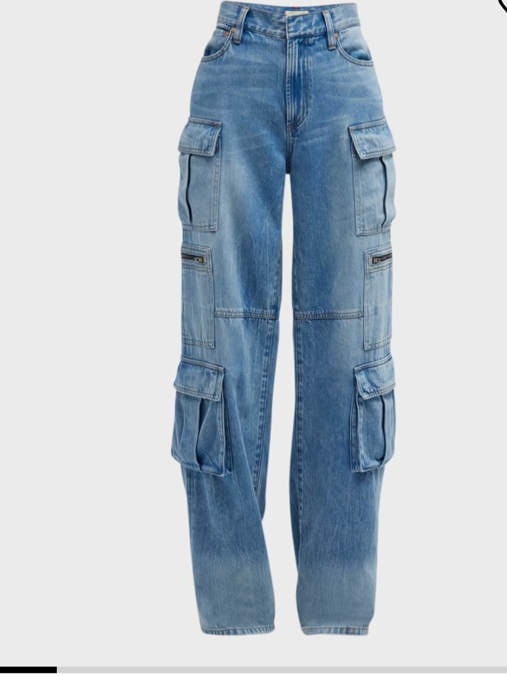 Alice + Olivia  Cay Baggy Demim Cargo Trouser
